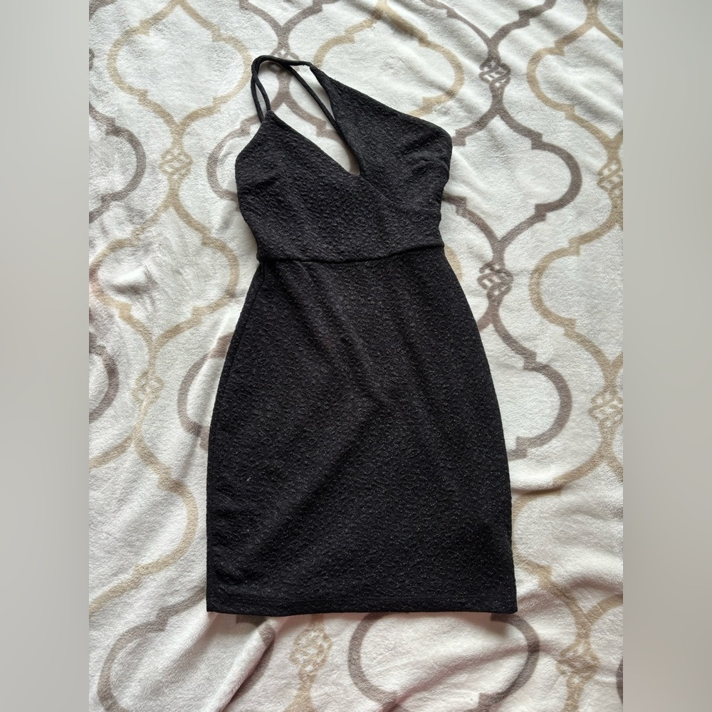Windsor Black V-Neck Halter Mini Dress